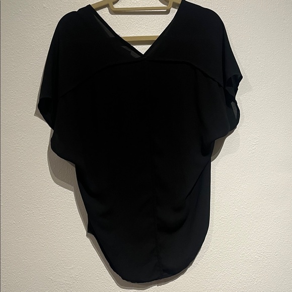 Bundle of Two Lush Black Tops Loose Fitting V-Neck Blouses - Picture 7 of 11